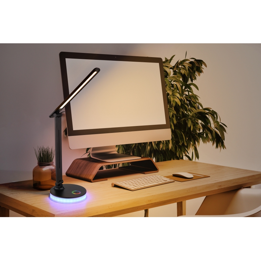 Globo - LED RGBW Ściemnialna dotykowa lampa stołowa LED/5W/230V + LED/2W 2700K/4000K/6500K czarny