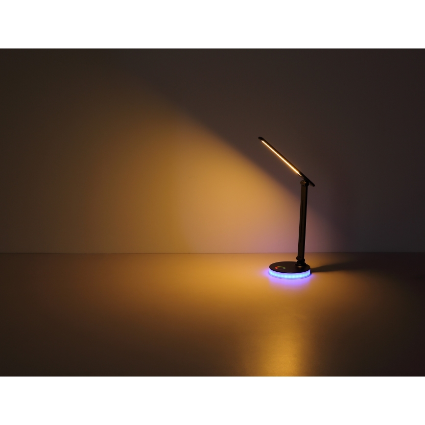Globo - LED RGBW Ściemnialna dotykowa lampa stołowa LED/5W/230V + LED/2W 2700K/4000K/6500K czarny