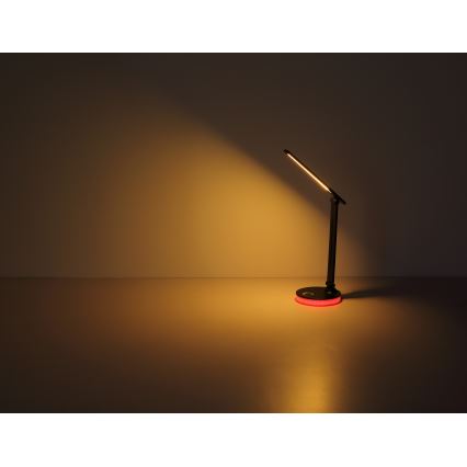 Globo - LED RGBW Ściemnialna dotykowa lampa stołowa LED/5W/230V + LED/2W 2700K/4000K/6500K czarny