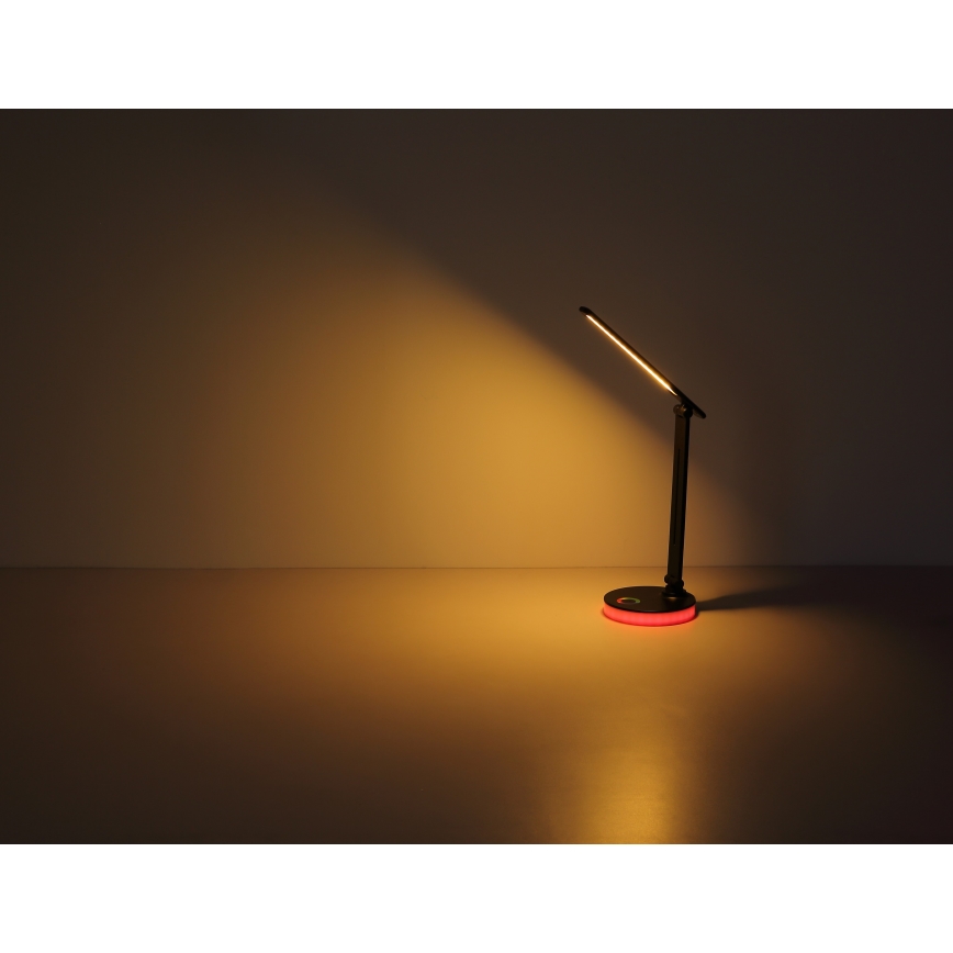 Globo - LED RGBW Ściemnialna dotykowa lampa stołowa LED/5W/230V + LED/2W 2700K/4000K/6500K czarny