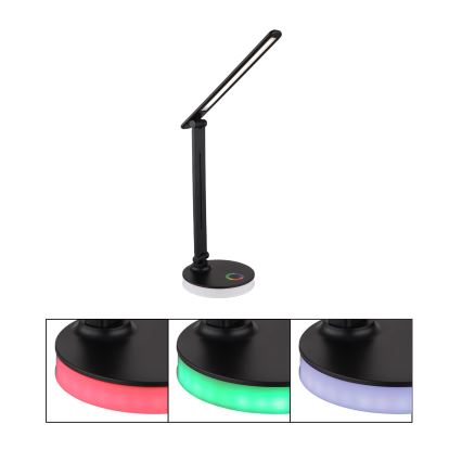 Globo - LED RGBW Ściemnialna dotykowa lampa stołowa LED/5W/230V + LED/2W 2700K/4000K/6500K czarny