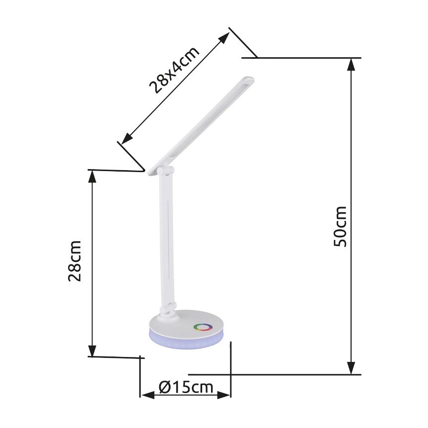 Globo - LED RGBW Ściemnialna dotykowa lampa stołowa LED/5W/230V + LED/2W 2700K/4000K/6500K biały