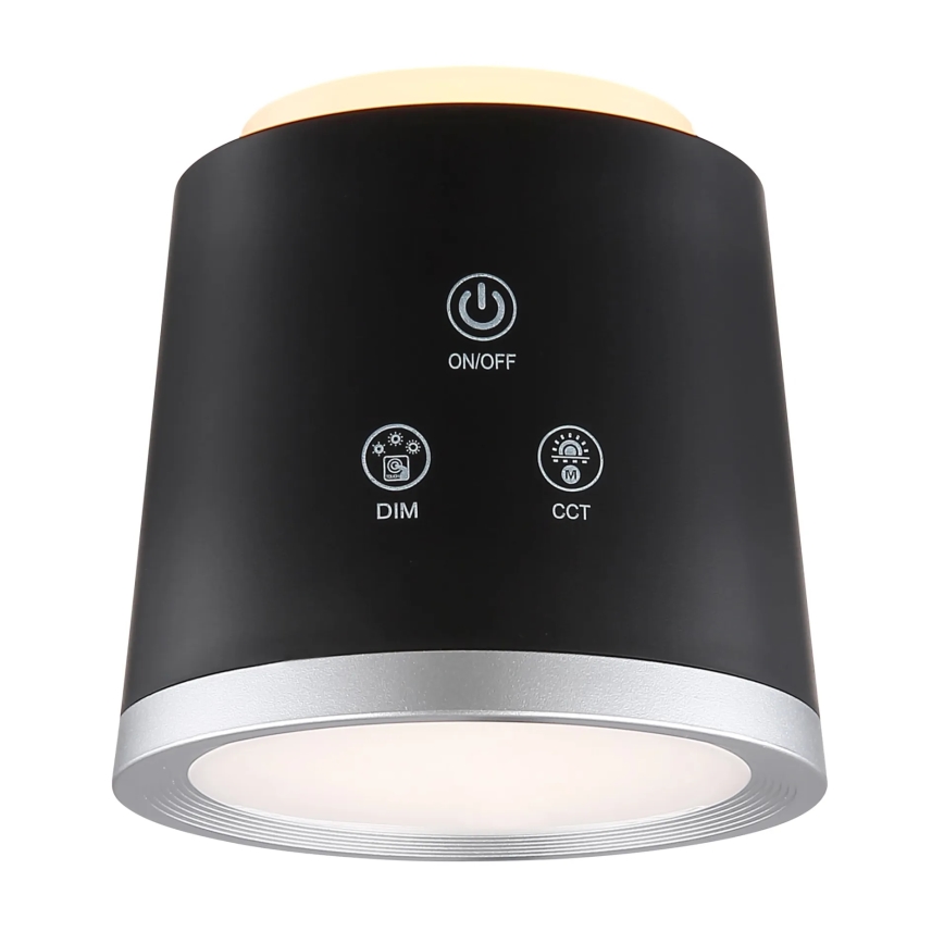 Globo - LED dotykowa lampa stołowa 4w1 ściemnialna LED/6W/3,7V 3000K/4000K/6500K 1500 mAh USB czarna