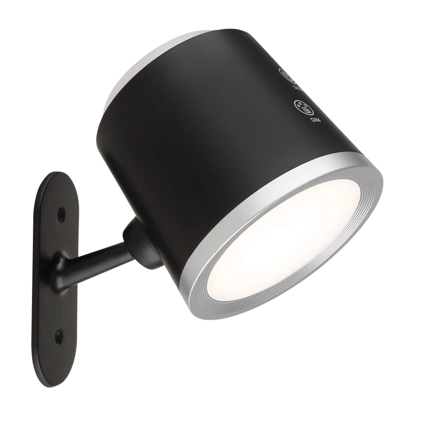 Globo - LED Ściemnialna dotykowa lampa stołowa 4w1 LED/6W/3,7V 3000K/4000K/6500K 1500 mAh USB czarna
