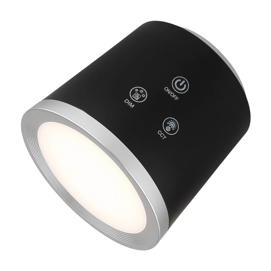 Globo - LED Ściemnialna dotykowa lampa stołowa 4w1 LED/6W/3,7V 3000K/4000K/6500K 1500 mAh USB czarna