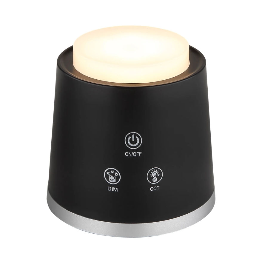 Globo - LED Ściemnialna dotykowa lampa stołowa 4w1 LED/6W/3,7V 3000K/4000K/6500K 1500 mAh USB czarna