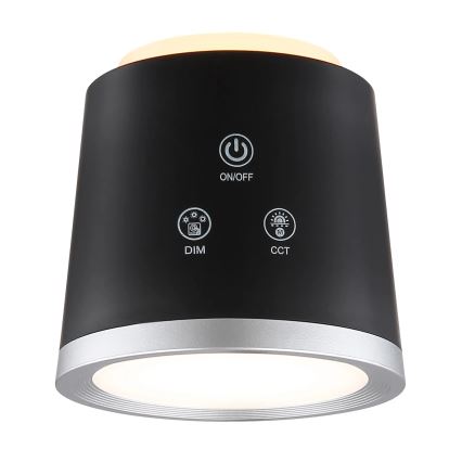 Globo - LED Ściemnialna dotykowa lampa stołowa 4w1 LED/6W/3,7V 3000K/4000K/6500K 1500 mAh USB czarna