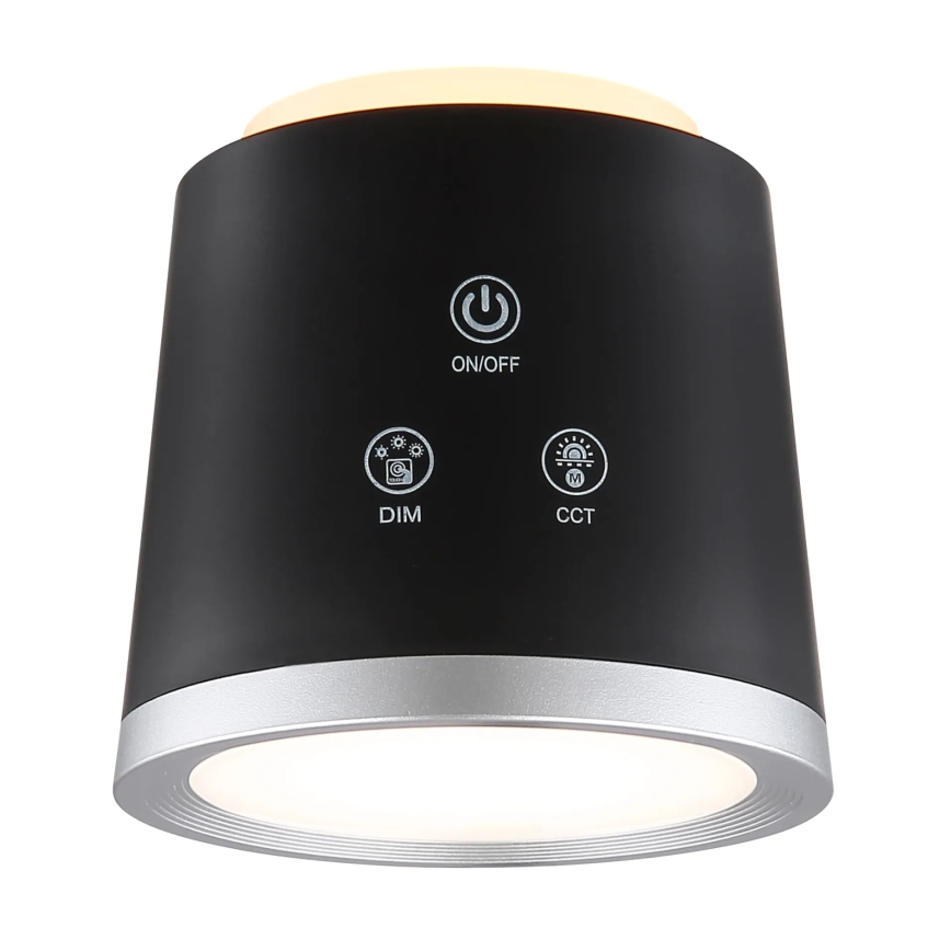 Globo - LED Ściemnialna dotykowa lampa stołowa 4w1 LED/6W/3,7V 3000K/4000K/6500K 1500 mAh USB czarna