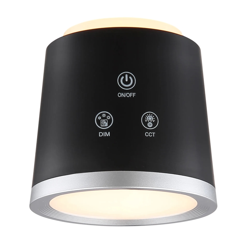 Globo - LED Ściemnialna dotykowa lampa stołowa 4w1 LED/6W/3,7V 3000K/4000K/6500K 1500 mAh USB czarna