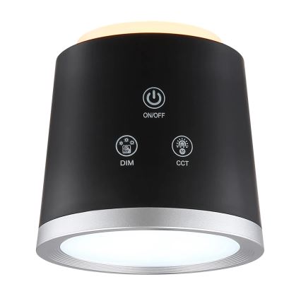 Globo - LED Ściemnialna dotykowa lampa stołowa 4w1 LED/6W/3,7V 3000K/4000K/6500K 1500 mAh USB czarna