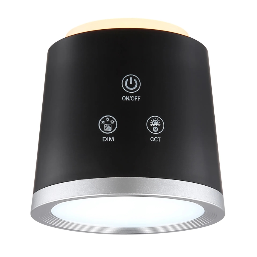 Globo - LED Ściemnialna dotykowa lampa stołowa 4w1 LED/6W/3,7V 3000K/4000K/6500K 1500 mAh USB czarna