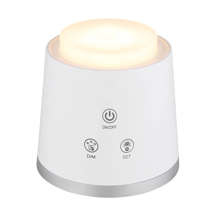 Globo - LED dotykowa lampa stołowa 4w1 ściemnialna LED/6W/3,7V 3000K/4000K/6500K 1500 mAh USB biała