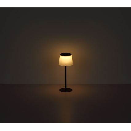 Globo - LED Ściemnialna dotykowa zewnętrzna lampa stołowa LED/1,8W/5V IP44 1800 mAh czarna/biała
