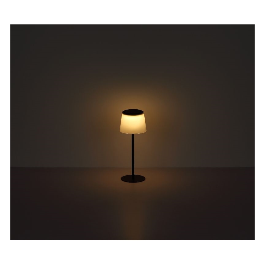 Globo - LED Ściemnialna dotykowa zewnętrzna lampa stołowa LED/1,8W/5V IP44 1800 mAh czarna/biała