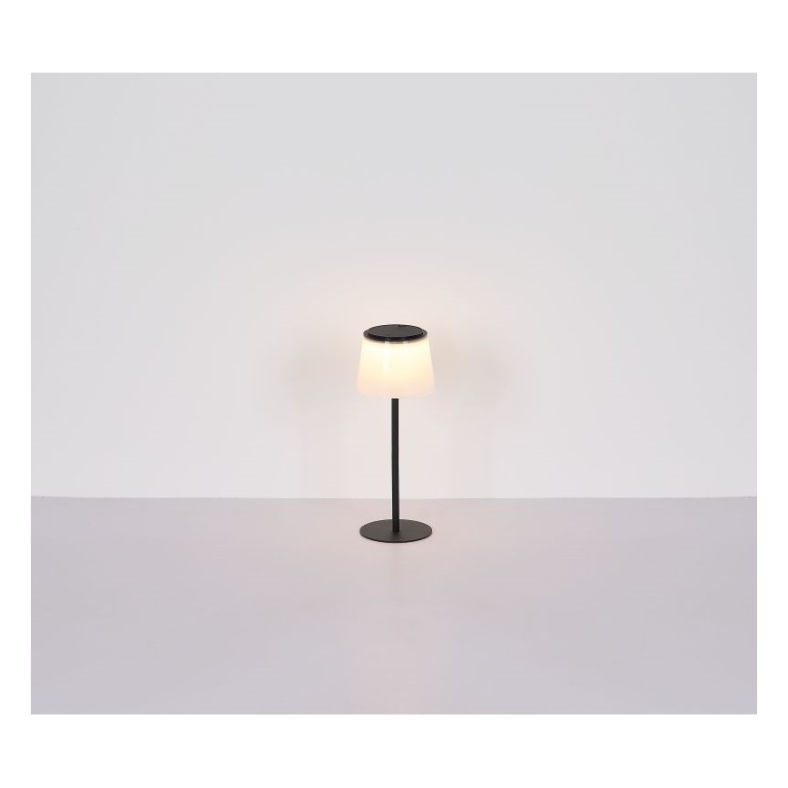 Globo - LED Ściemnialna dotykowa zewnętrzna lampa stołowa LED/1,8W/5V IP44 1800 mAh czarna/biała