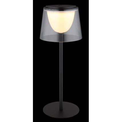 Globo - LED Ściemnialna dotykowa zewnętrzna lampa stołowa LED/1,8W/5V IP44 1800 mAh czarna/przezroczysta