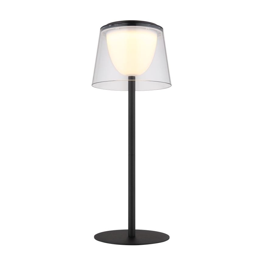 Globo - LED Ściemnialna dotykowa zewnętrzna lampa stołowa LED/1,8W/5V IP44 1800 mAh czarna/przezroczysta