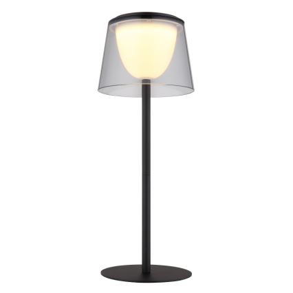 Globo - LED regulowana dotykowa lampa stołowa zewnętrzna LED/1,8W/5V IP44 1800 mAh czarna/dymna
