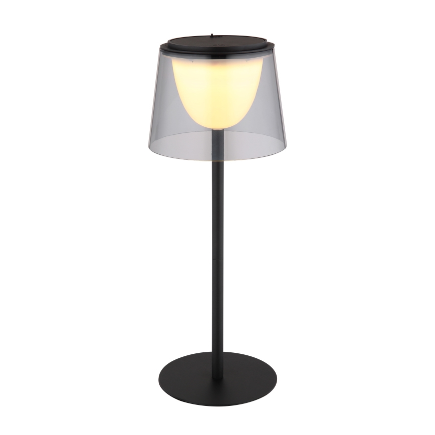 Globo - LED Ściemnialna dotykowa zewnętrzna lampa stołowa LED/1,8W/5V IP44 1800 mAh czarna/dymna
