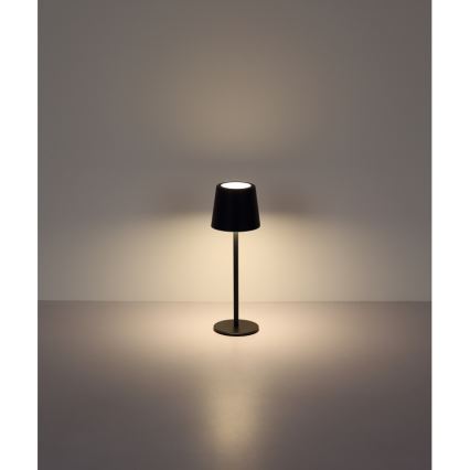 Globo - LED Ściemnialna zewnętrzna dotykowa lampa stołowa LED/2W/5V 3000/4000/6000K 2200 mAh IP44 czarna