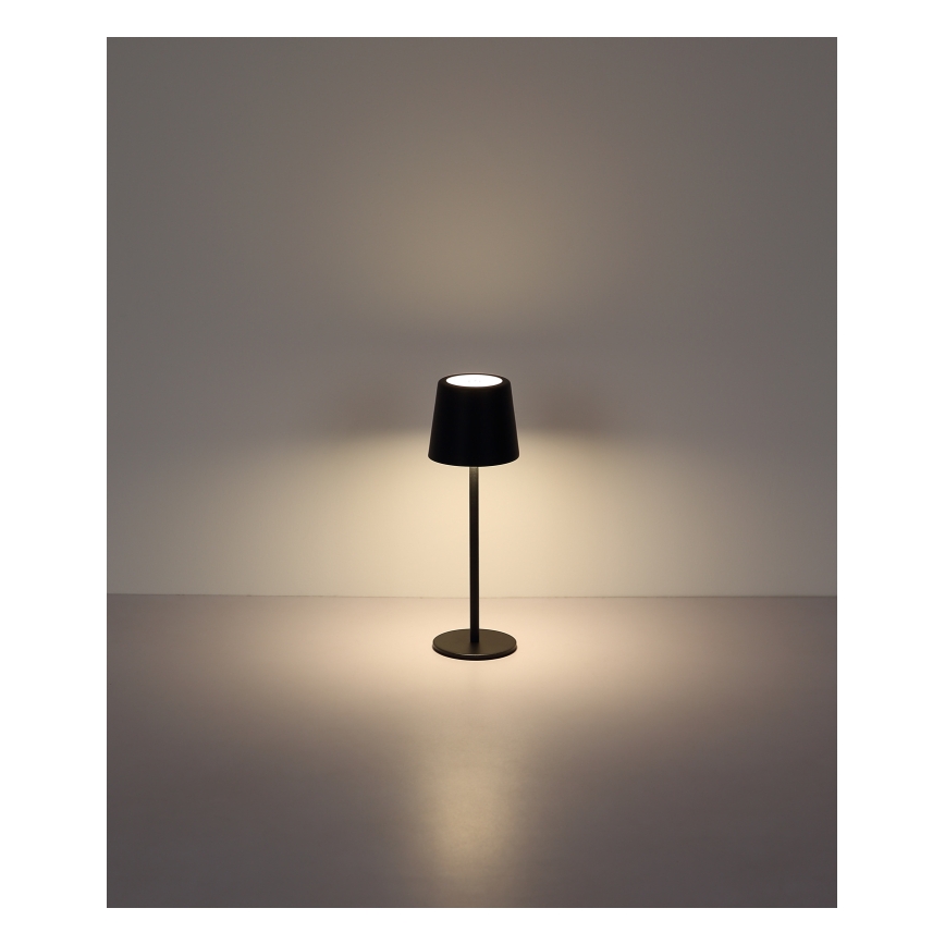 Globo - LED Ściemnialna zewnętrzna dotykowa lampa stołowa LED/2W/5V 3000/4000/6000K 2200 mAh IP44 czarna