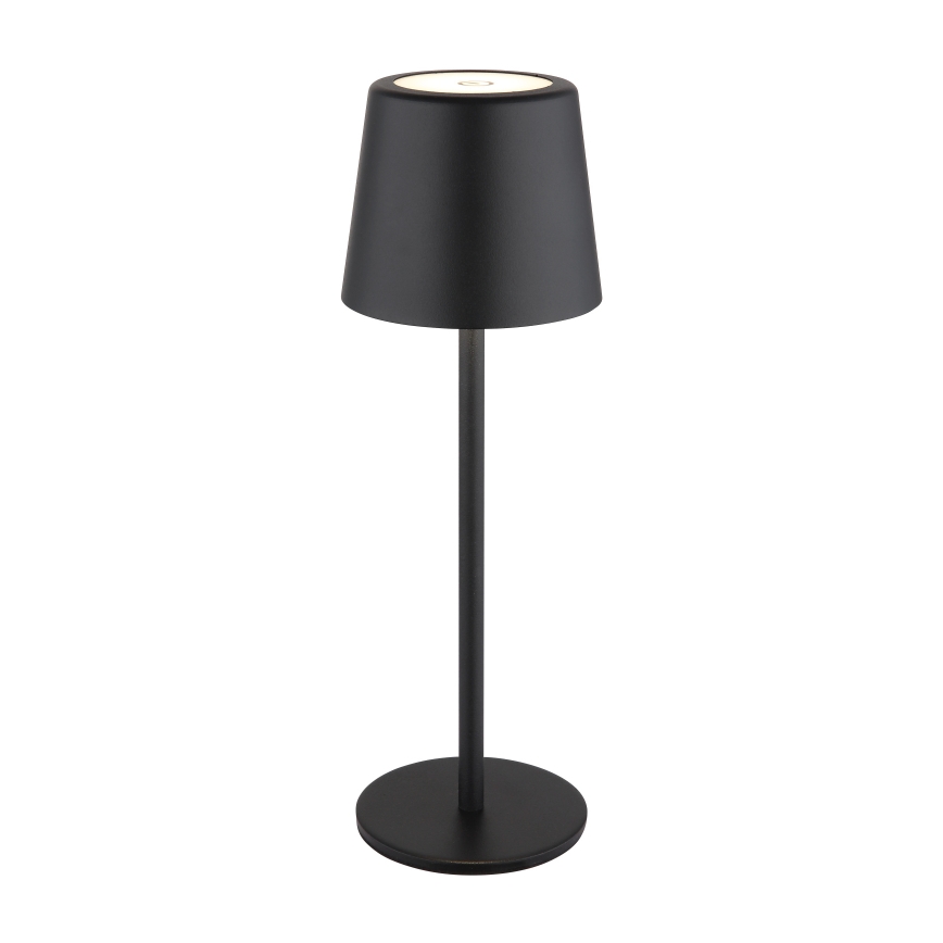Globo - LED Ściemnialna zewnętrzna dotykowa lampa stołowa LED/2W/5V 3000/4000/6000K 2200 mAh IP44 czarna