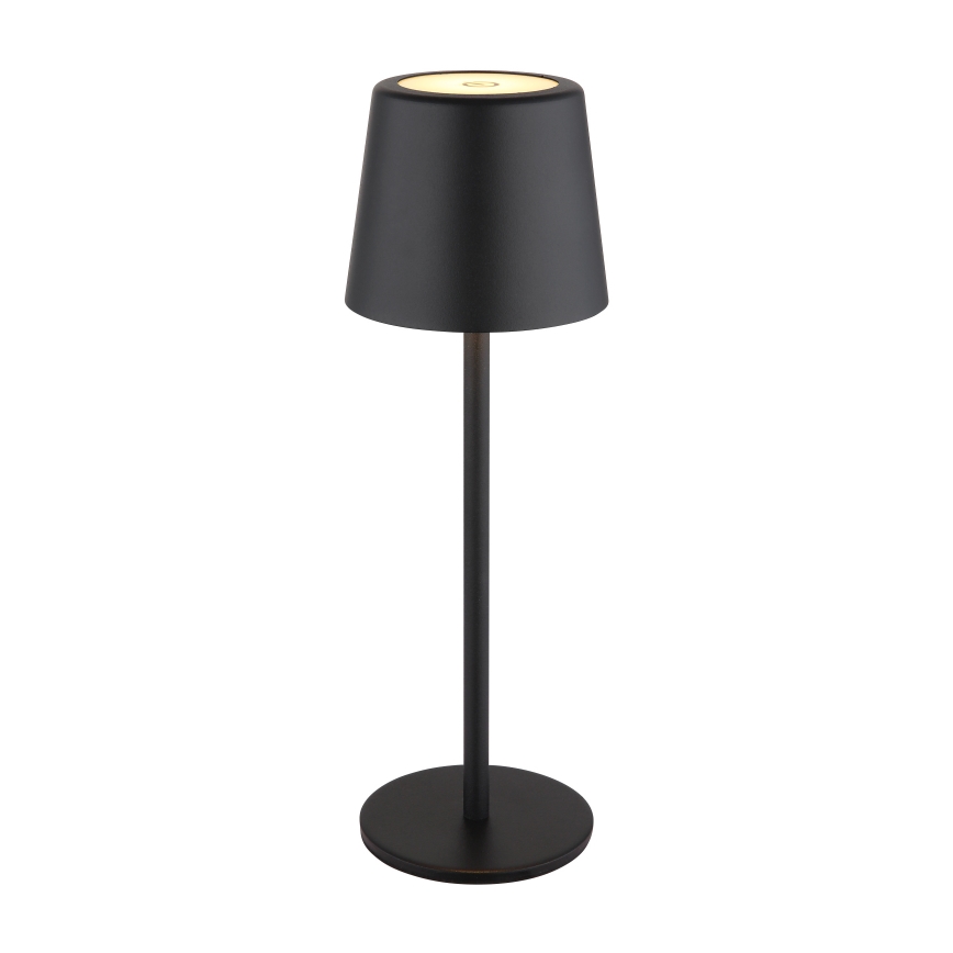 Globo - LED Ściemnialna zewnętrzna dotykowa lampa stołowa LED/2W/5V 3000/4000/6000K 2200 mAh IP44 czarna