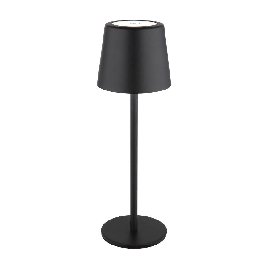 Globo - LED Ściemnialna zewnętrzna dotykowa lampa stołowa LED/2W/5V 3000/4000/6000K 2200 mAh IP44 czarna