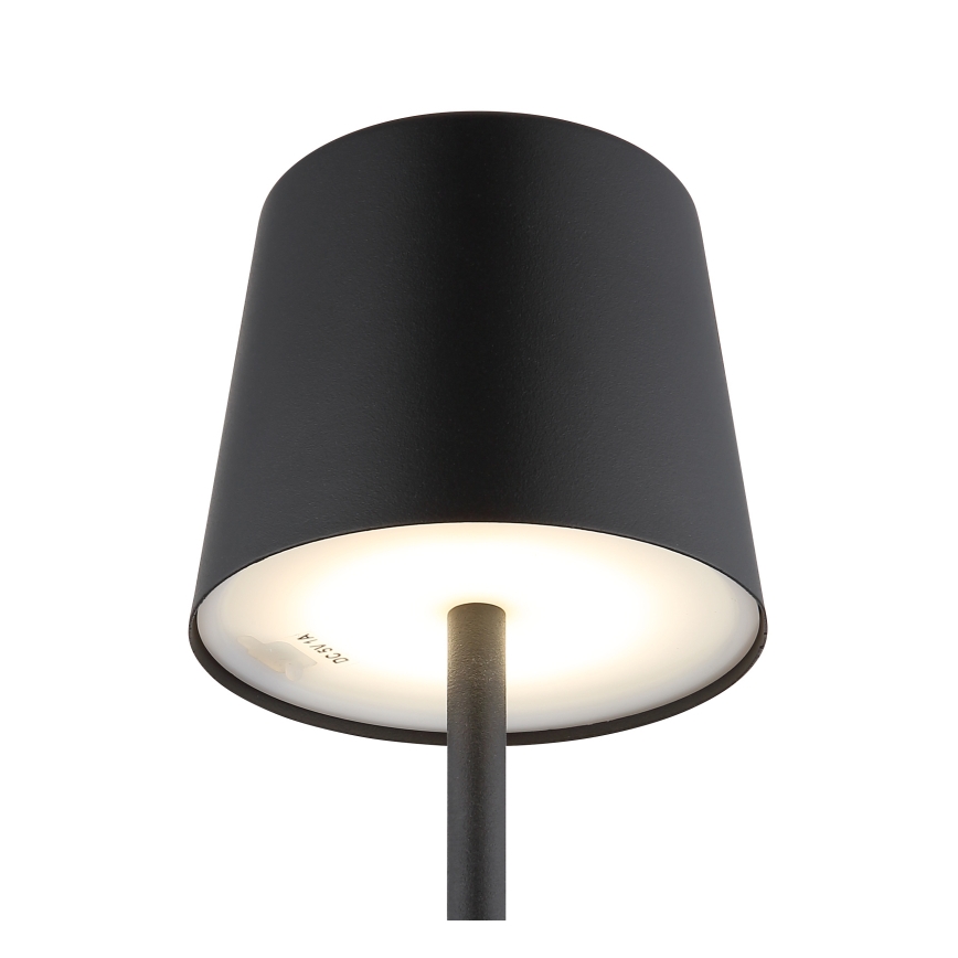 Globo - LED Ściemnialna zewnętrzna dotykowa lampa stołowa LED/2W/5V 3000/4000/6000K 2200 mAh IP44 czarna