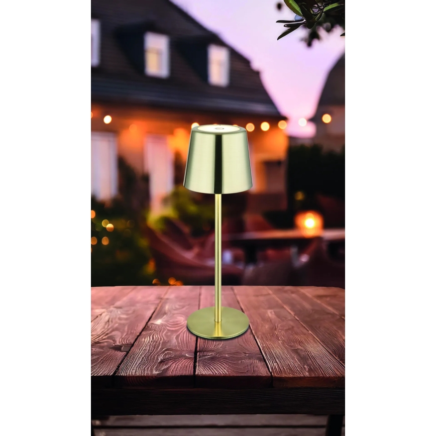 Globo - LED ściemnialna, dotykowa, ładowalna lampka stołowa LED/2W/3,7V 3000/4000/6000K 2200 mAh złota