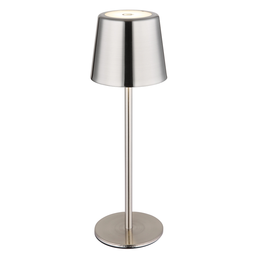Globo - LED Ściemniana dotykowa ładowalna lampka stołowa LED/2W/3,7V 3000/4000/6000K 2200 mAh błyszczący chrom