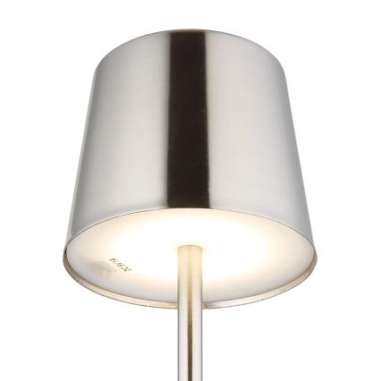 Globo - LED Ściemniana dotykowa ładowalna lampka stołowa LED/2W/3,7V 3000/4000/6000K 2200 mAh błyszczący chrom