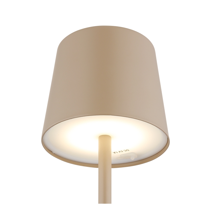Globo - LED Ściemnialna zewnętrzna dotykowa lampa stołowa LED/2W/5V 3000/4000/6000K 2200 mAh IP44 kremowa