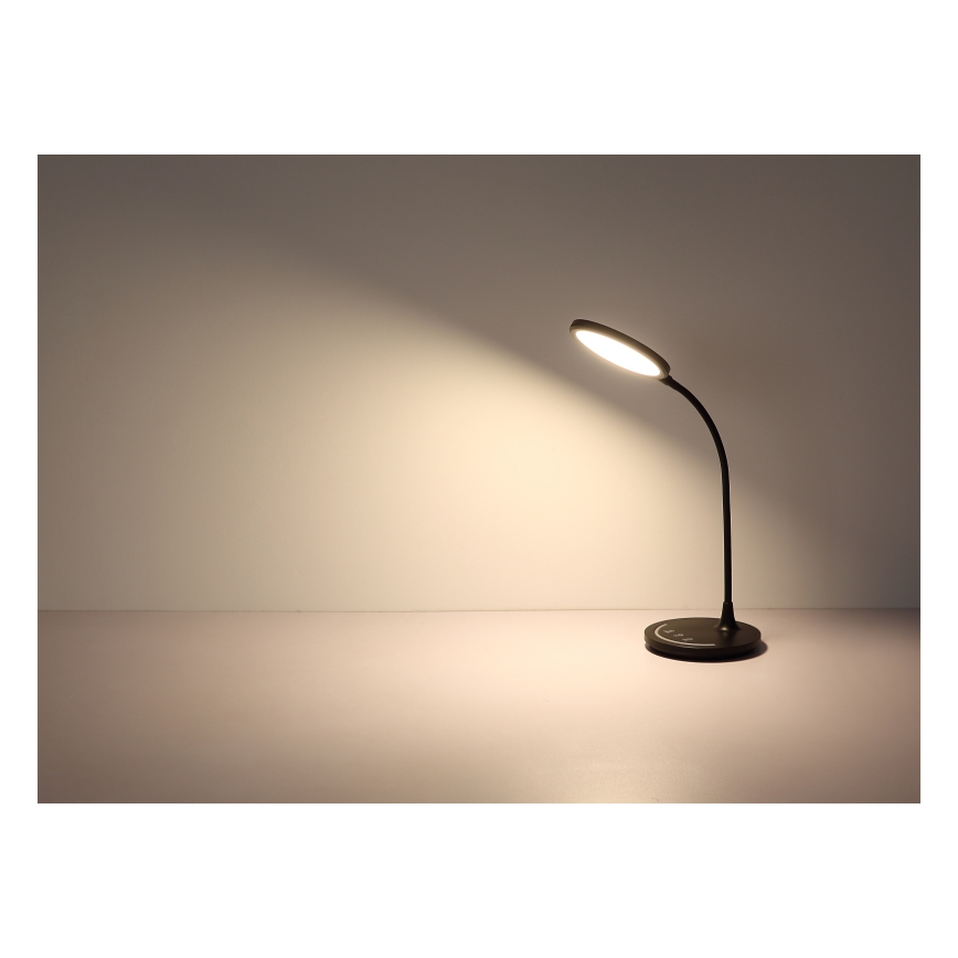 Globo - LED Ściemnialna elastyczna dotykowa lampa stołowa LED/12W/230V 3000/4000/6500K CRI 90 czarna