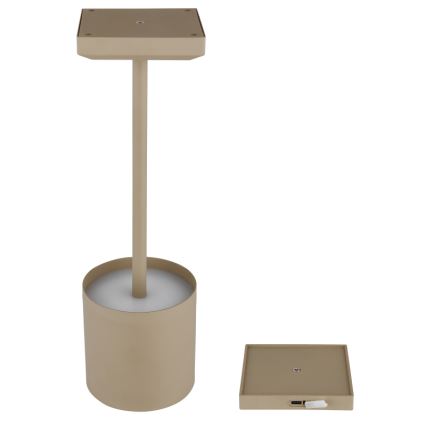 Globo - LED ściemnialna dotykowa ładowalna lampa stołowa LED/1,5W/5V 2200 mAh beżowa