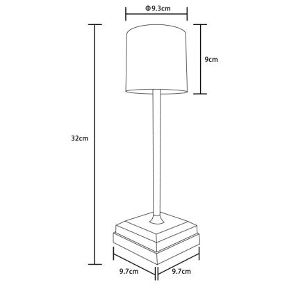 Globo - LED ściemnialna dotykowa ładowalna lampa stołowa LED/1,5W/5V 2200 mAh beżowa