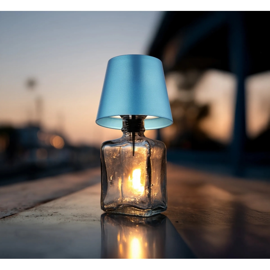 Globo - dotykowa, ściemnialna, ładowalna zewnętrzna lampka stołowa 3 w 1 LED/3W/5V 3000/4000/5000K IP54 1800 mAh niebieska