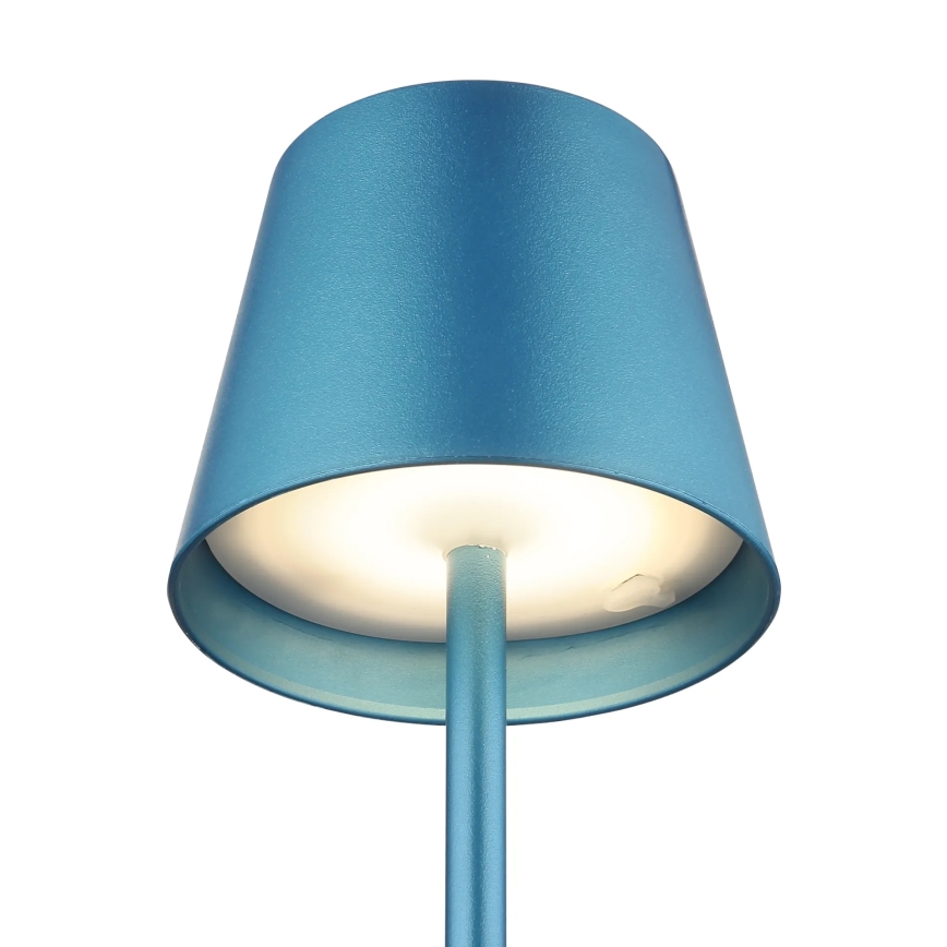 Globo - dotykowa, ściemnialna, ładowalna zewnętrzna lampka stołowa 3 w 1 LED/3W/5V 3000/4000/5000K IP54 1800 mAh niebieska