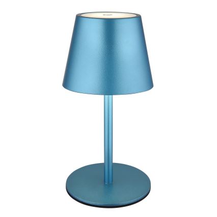 Globo - dotykowa, ściemnialna, ładowalna zewnętrzna lampka stołowa 3 w 1 LED/3W/5V 3000/4000/5000K IP54 1800 mAh niebieska