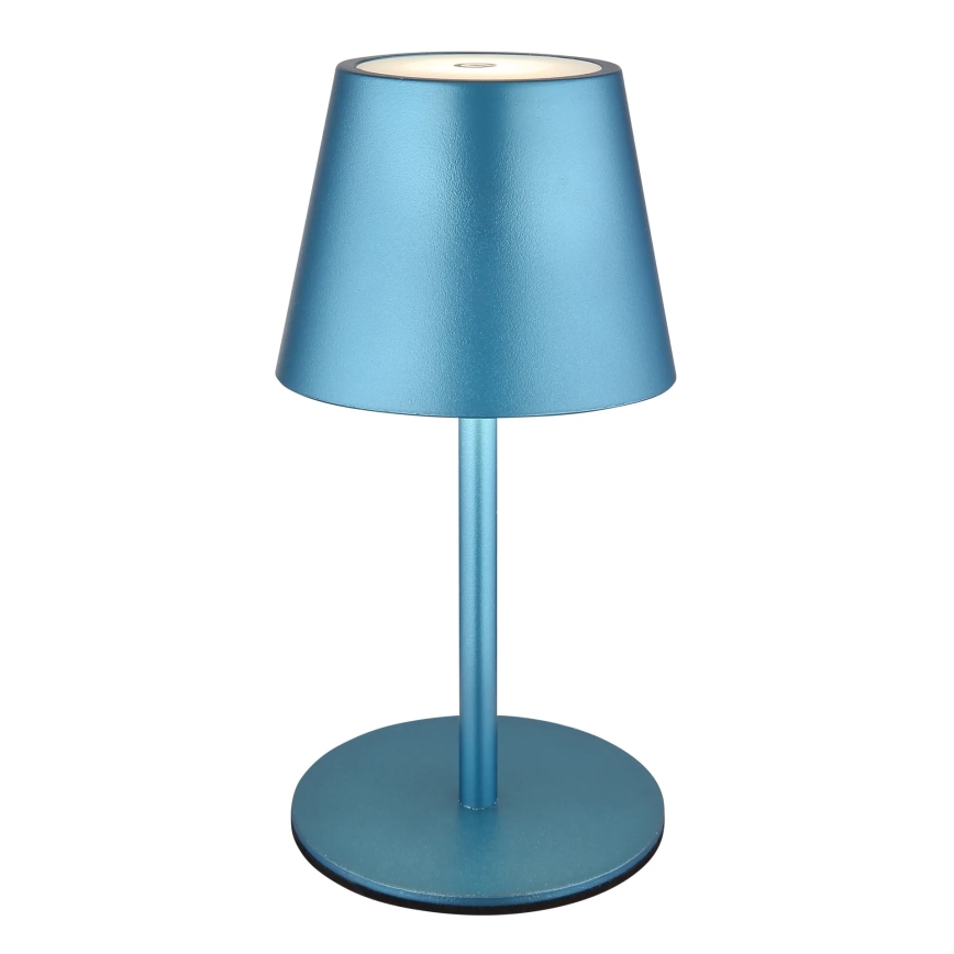 Globo - dotykowa, ściemnialna, ładowalna zewnętrzna lampka stołowa 3 w 1 LED/3W/5V 3000/4000/5000K IP54 1800 mAh niebieska
