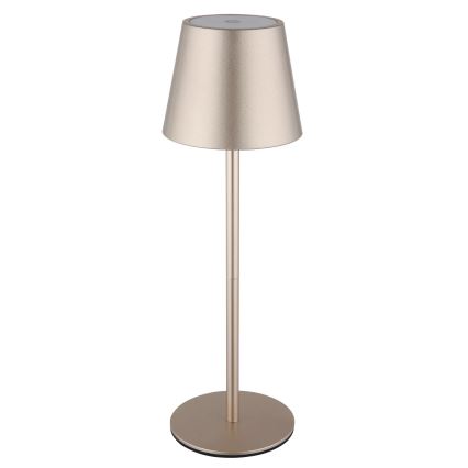 Globo - ściemnialna dotykowa ładowalna zewnętrzna lampa stołowa 3 w 1 LED/3W/5V 3000/4000/5000K IP54 1800 mAh mosiądz
