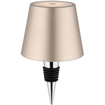 Globo - ściemnialna dotykowa ładowalna zewnętrzna lampa stołowa 3 w 1 LED/3W/5V 3000/4000/5000K IP54 1800 mAh mosiądz