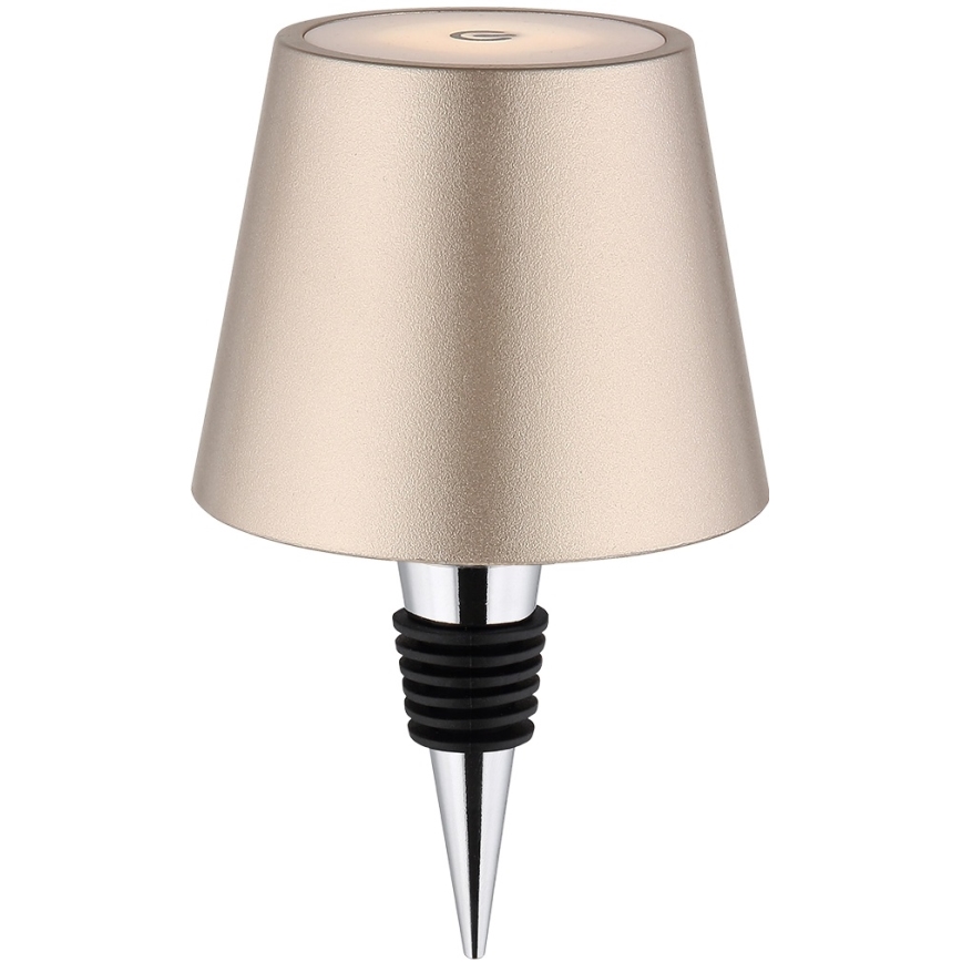 Globo - ściemnialna dotykowa ładowalna zewnętrzna lampa stołowa 3 w 1 LED/3W/5V 3000/4000/5000K IP54 1800 mAh mosiądz