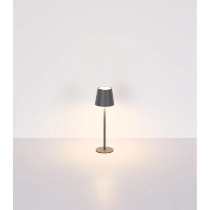 Globo - LED ściemniana, dotykowo sterowana, ładowalna zewnętrzna lampa stołowa 3w1 LED/3W/5V 3000/4000/5000K IP54 1800 mAh szara