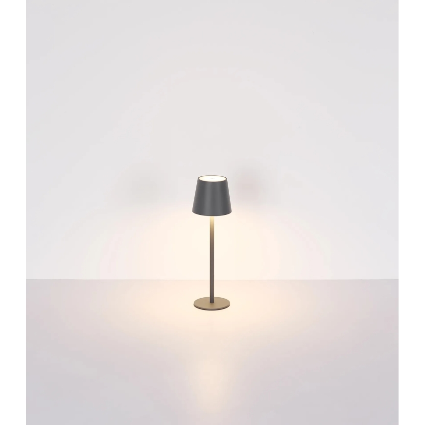 Globo - LED ściemniana, dotykowo sterowana, ładowalna zewnętrzna lampa stołowa 3w1 LED/3W/5V 3000/4000/5000K IP54 1800 mAh szara