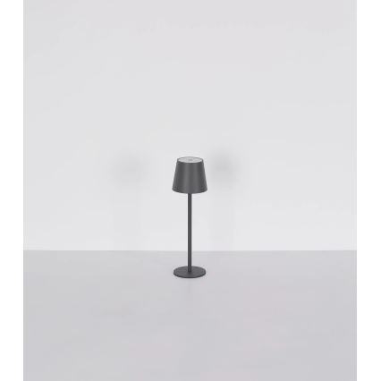 Globo - LED ściemniana, dotykowo sterowana, ładowalna zewnętrzna lampa stołowa 3w1 LED/3W/5V 3000/4000/5000K IP54 1800 mAh szara