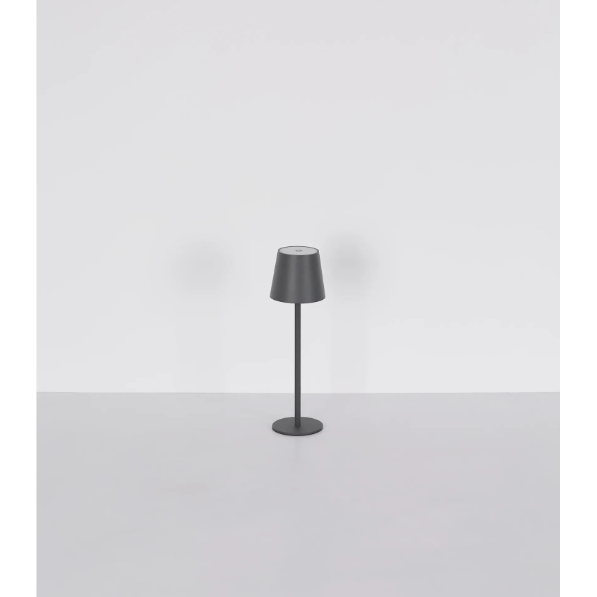 Globo - LED ściemniana, dotykowo sterowana, ładowalna zewnętrzna lampa stołowa 3w1 LED/3W/5V 3000/4000/5000K IP54 1800 mAh szara