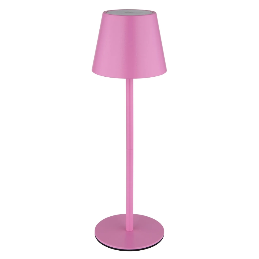 Globo - Ładowalna, dotykowa, ściemnialna lampa stołowa na zewnątrz 3 w 1 LED/3W/5V 3000/4000/5000K IP54 1800 mAh różowa
