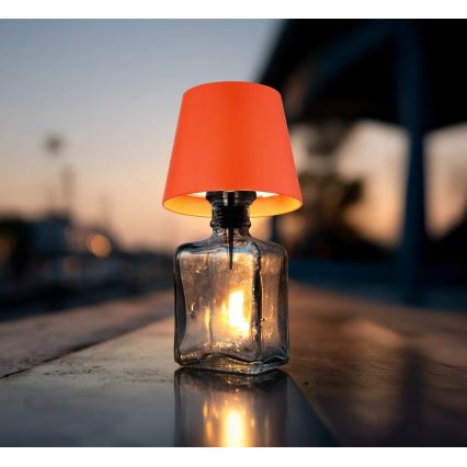 Globo - Lampa stołowa zewnętrzna 3 w 1 LED, ściemniana, z dotykowym sterowaniem i ładowaniem, 3W/5V, 3000/4000/5000K, IP54, 1800 mAh, czerwona
