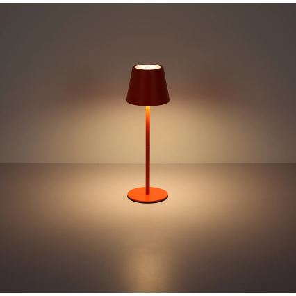Globo - Lampa stołowa zewnętrzna 3 w 1 LED, ściemniana, z dotykowym sterowaniem i ładowaniem, 3W/5V, 3000/4000/5000K, IP54, 1800 mAh, czerwona